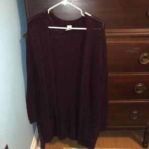 Maroon cardigan